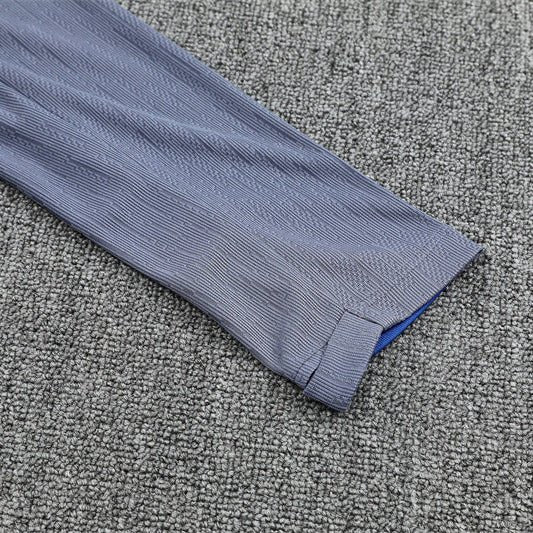 25/26 PSG Training Blue/Grey Kids Size Tracksuit - Premium Quality Jersey at FootballPrestige.com