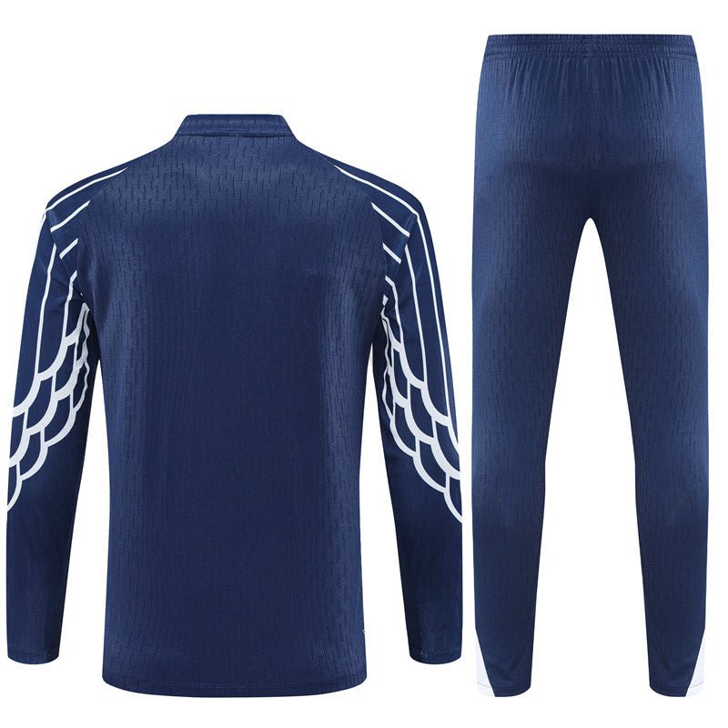 25/26 PSG x Jordan Blue Kids Size Tracksuit - Premium Quality Jersey at FootballPrestige.com