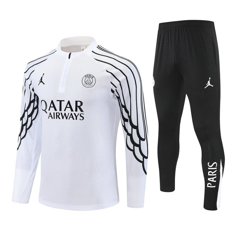 25/26 PSG x Jordan White Kids Size Tracksuit - Premium Quality Jersey at FootballPrestige.com