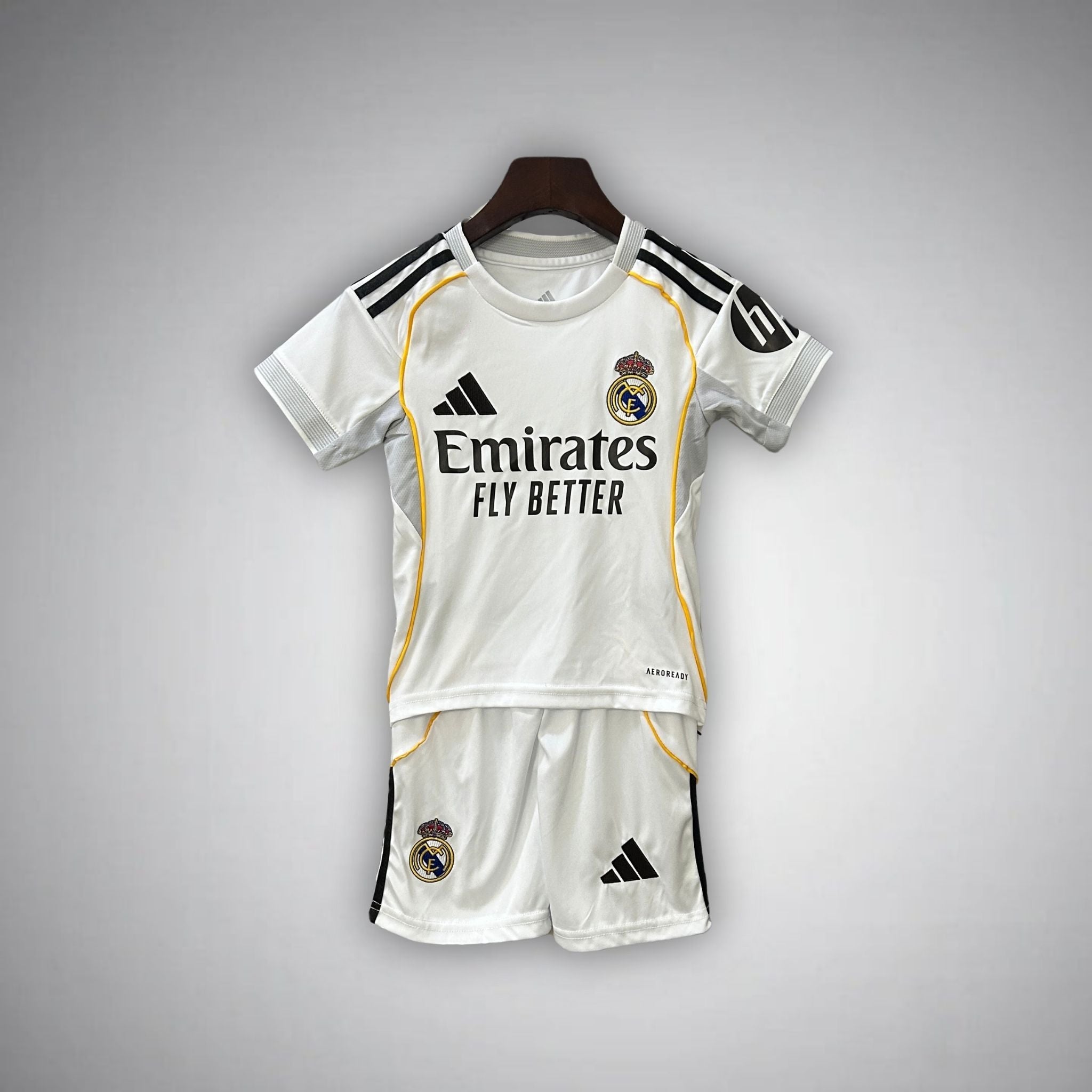 25/26 Real Madrid Home Kids Size Kit - Premium Quality Jersey at FootballPrestige.com