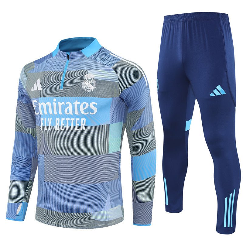 25/26 Real Madrid Pre - Match Kids Size Tracksuit - Premium Quality Jersey at FootballPrestige.com