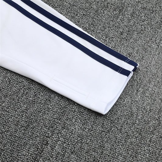 25/26 Real Madrid Retro White Kids Size Tracksuit - Premium Quality Jersey at FootballPrestige.com