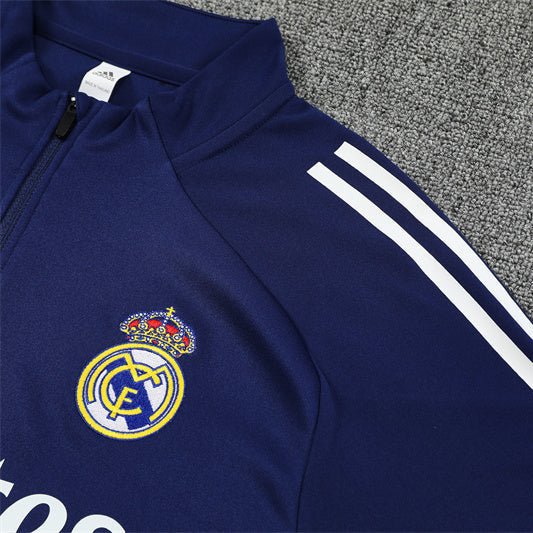 25/26 Real Madrid Training Blue Kids Size Tracksuit - Premium Quality Jersey at FootballPrestige.com
