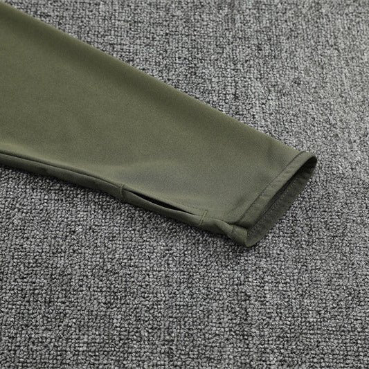 25/26 Real Madrid Training Dark Olive Tracksuit - Premium Quality Jersey at FootballPrestige.com