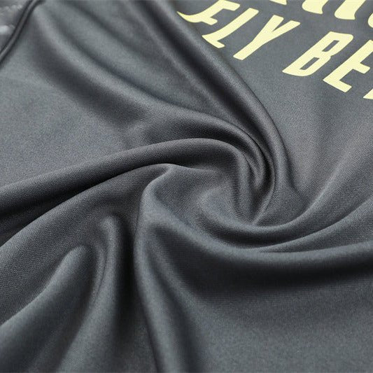 25/26 Real Madrid Training Grey/Yellow Kids Size Tracksuit - Premium Quality Jersey at FootballPrestige.com