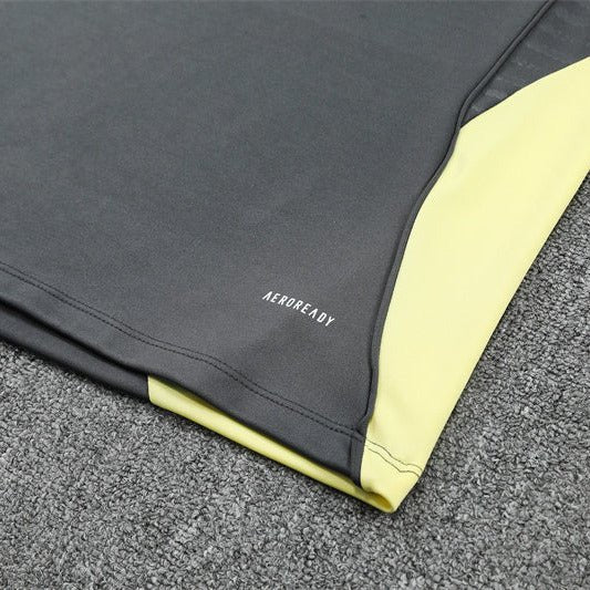 25/26 Real Madrid Training Grey/Yellow Kids Size Tracksuit - Premium Quality Jersey at FootballPrestige.com