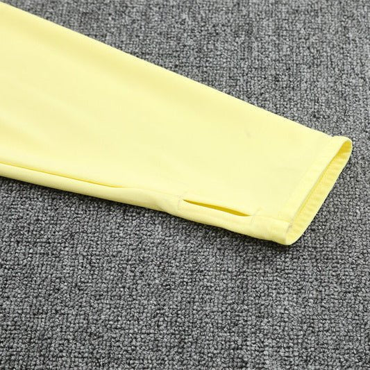 25/26 Real Madrid Training Grey/Yellow Kids Size Tracksuit - Premium Quality Jersey at FootballPrestige.com