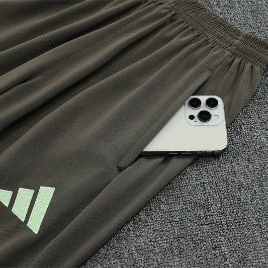 25/26 Real Madrid Training Lime Green Kids Size Tracksuit - Premium Quality Jersey at FootballPrestige.com