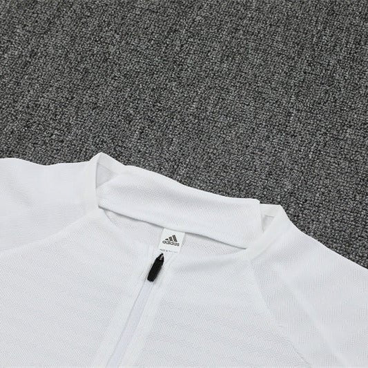 25/26 Real Madrid Training White/Light Blue Kids Size Tracksuit - Premium Quality Jersey at FootballPrestige.com