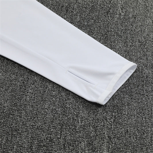 25/26 Real Madrid Training White/Light Blue Kids Size Tracksuit - Premium Quality Jersey at FootballPrestige.com