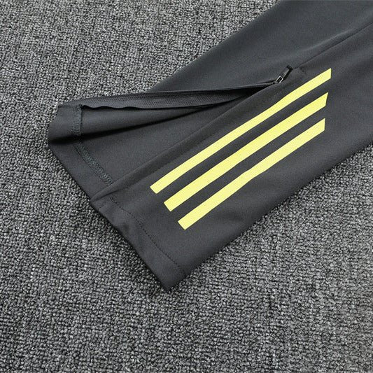 25/26 Real Madrid Training Yellow/Grey Kids Size Tracksuit - Premium Quality Jersey at FootballPrestige.com