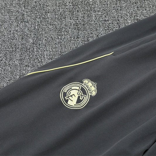 25/26 Real Madrid Training Yellow/Grey Kids Size Tracksuit - Premium Quality Jersey at FootballPrestige.com