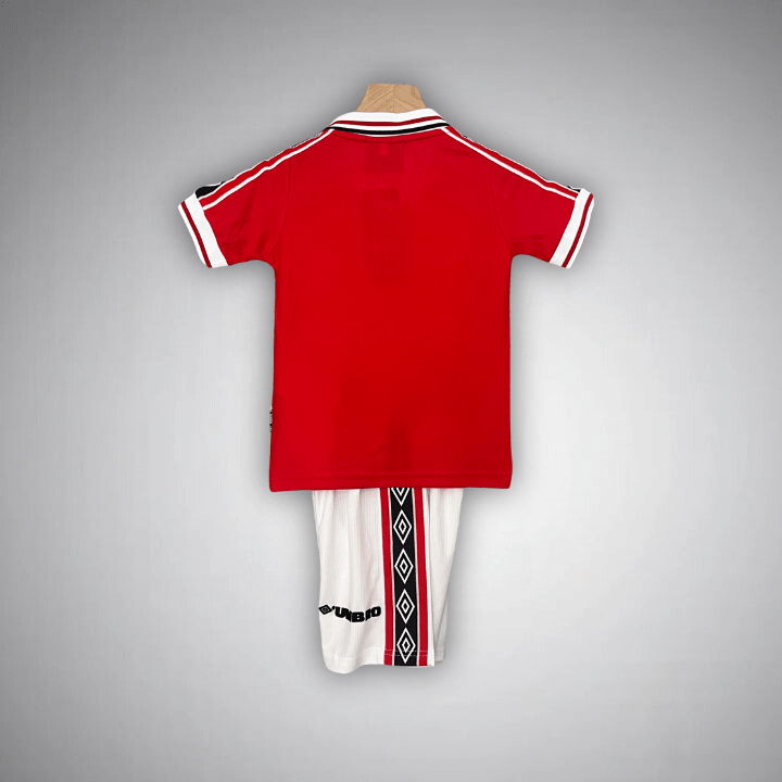 98/99 Manchester United Home Kids Size Kit - Premium Quality Jersey at FootballPrestige.com