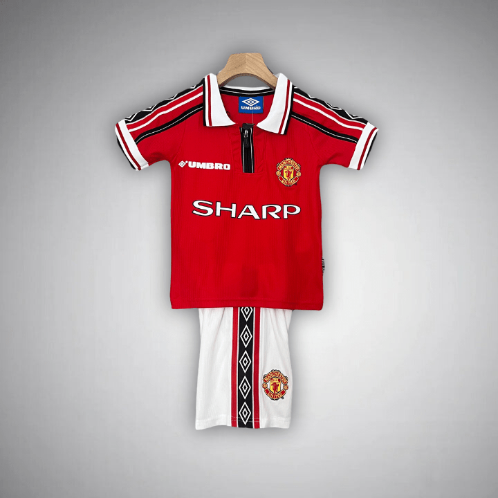 98/99 Manchester United Home Kids Size Kit - Premium Quality Jersey at FootballPrestige.com