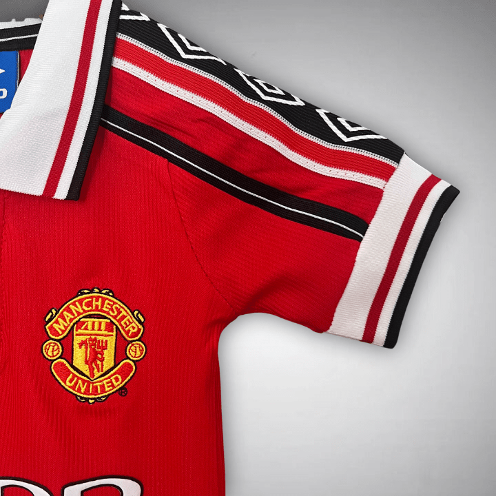 98/99 Manchester United Home Kids Size Kit - Premium Quality Jersey at FootballPrestige.com