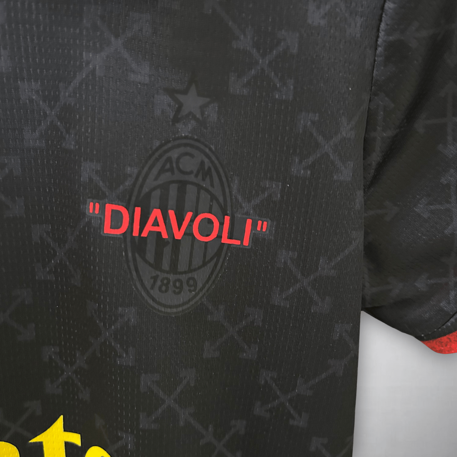 AC Milan x Off - White "Diavoli" Premium Kids Size Kit - Premium Quality Jersey at FootballPrestige.com