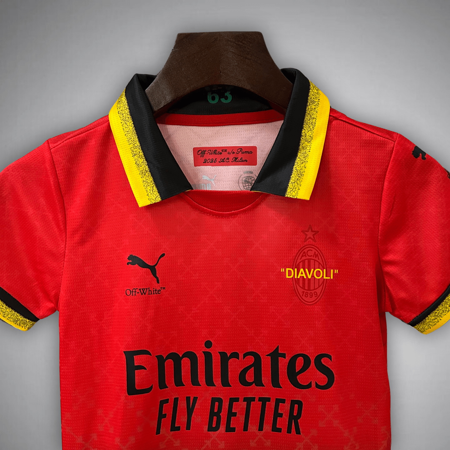 AC Milan x Off - White Premium Kids Size Kit - Premium Quality Jersey at FootballPrestige.com
