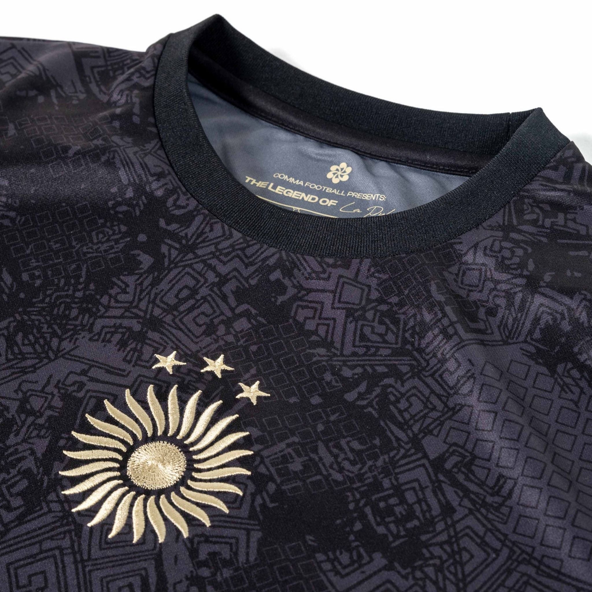 Argentina "La Pulga" Premium Black Kit - Premium Quality Jersey at FootballPrestige.com