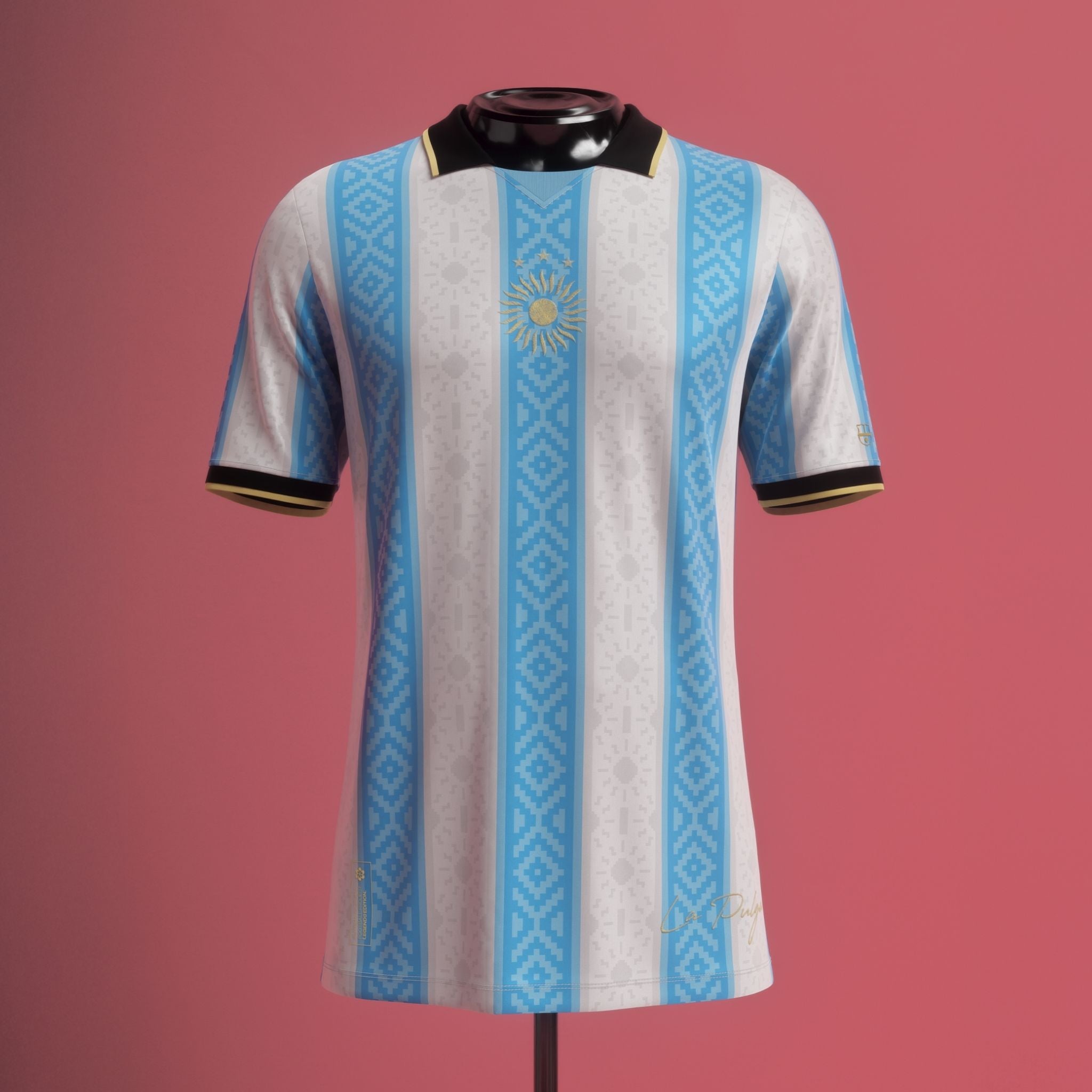 Argentina "La Pulga" Premium White Kit - Premium Quality Jersey at FootballPrestige.com