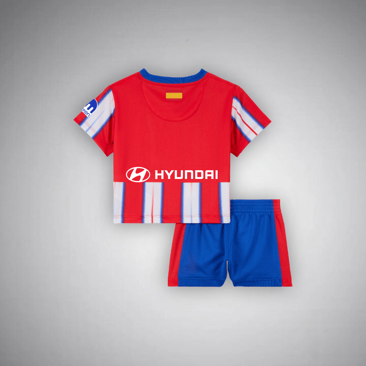 Atletico Madrid 2024 - 2025 Home Kids Size Kit - Premium Quality Jersey at FootballPrestige.com