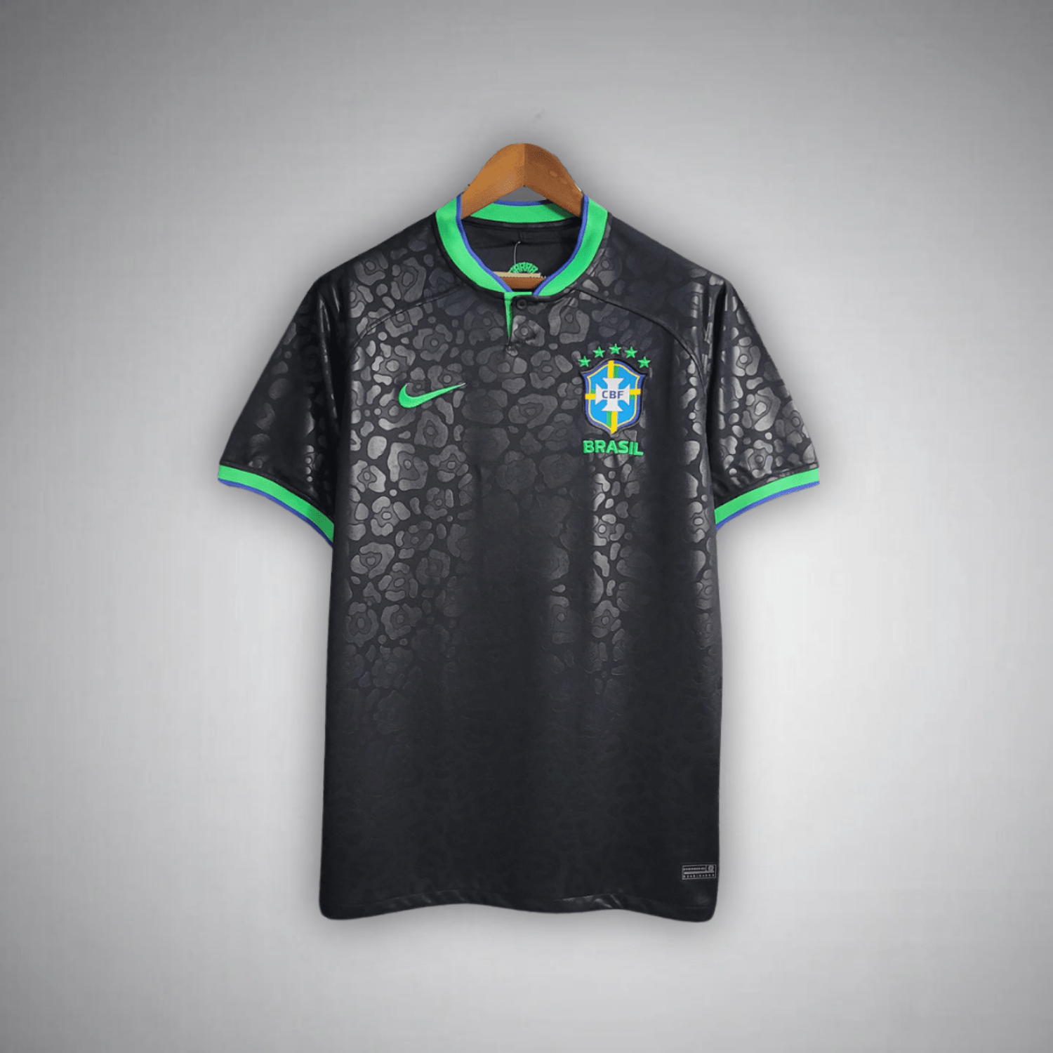 Brazil "Black Leopard" Premium Kit - Premium Quality Jersey at FootballPrestige.com