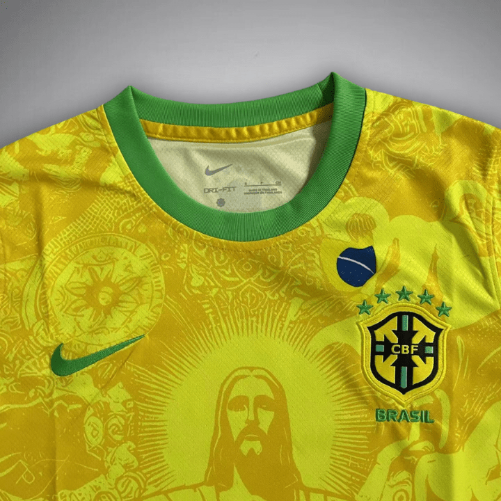 Brazil "Christ the Redeemer" Premium Kit - Premium Quality Jersey at FootballPrestige.com