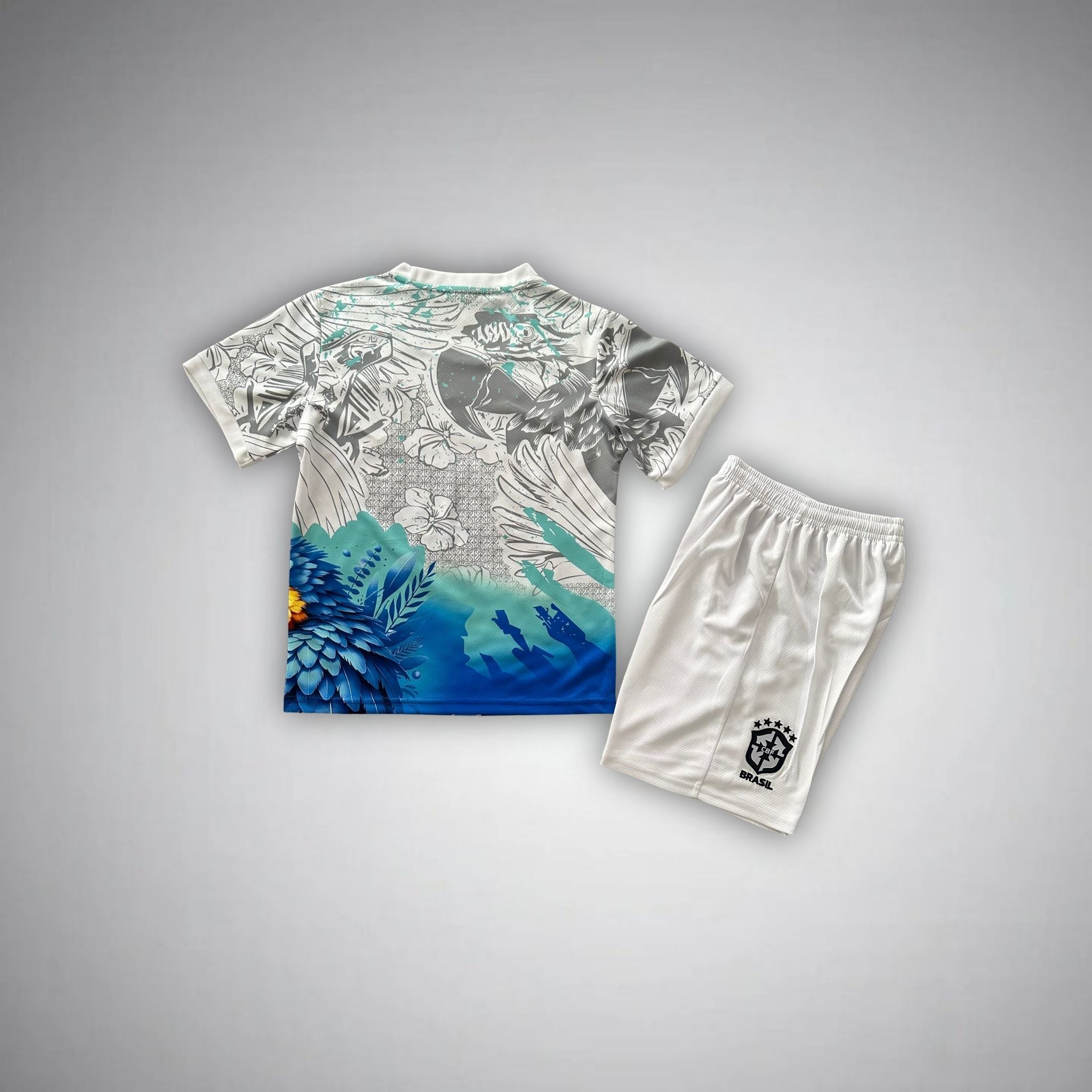 Brazil "Rio Rise" Premium Kids Size Kit - Premium Quality Jersey at FootballPrestige.com