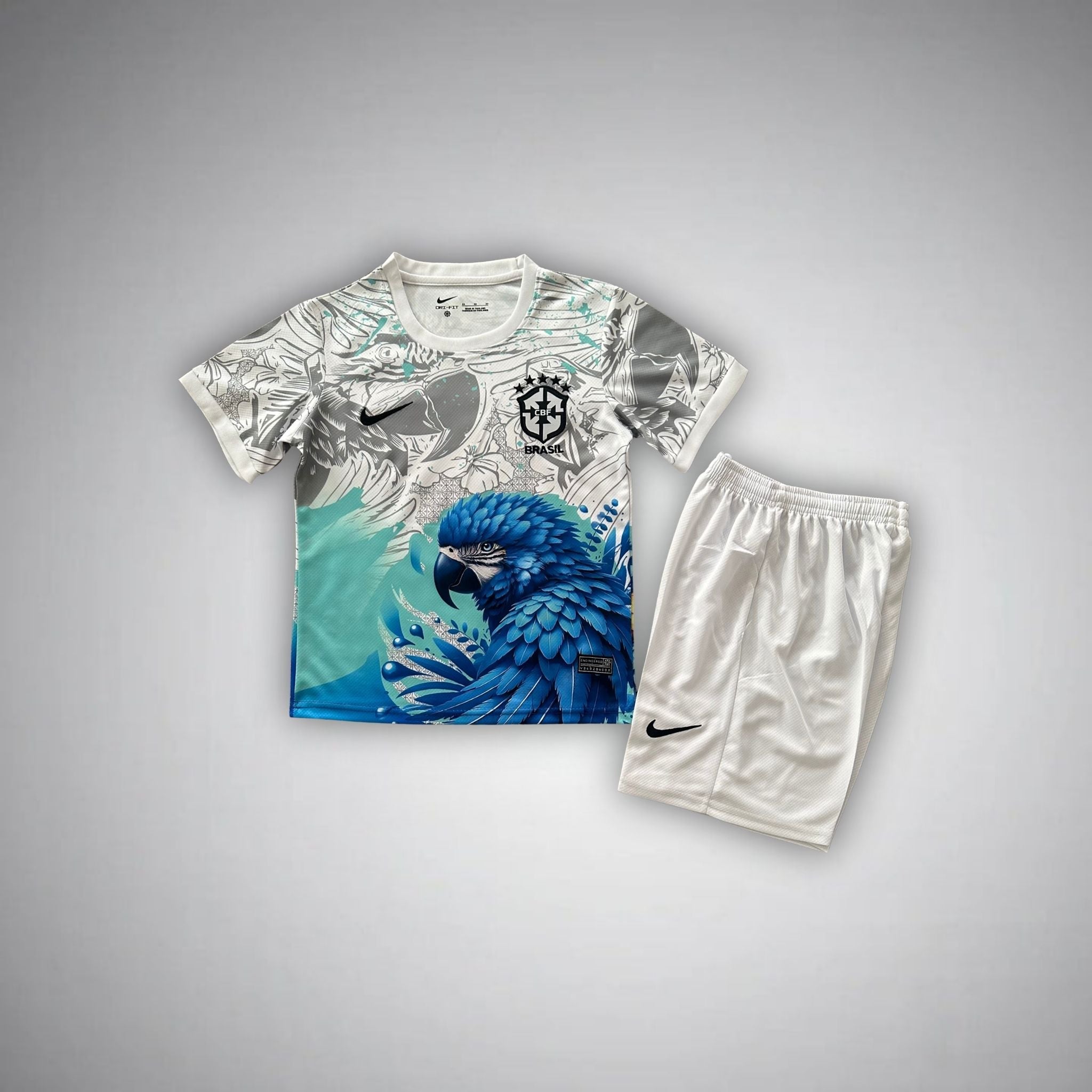 Brazil "Rio Rise" Premium Kids Size Kit - Premium Quality Jersey at FootballPrestige.com