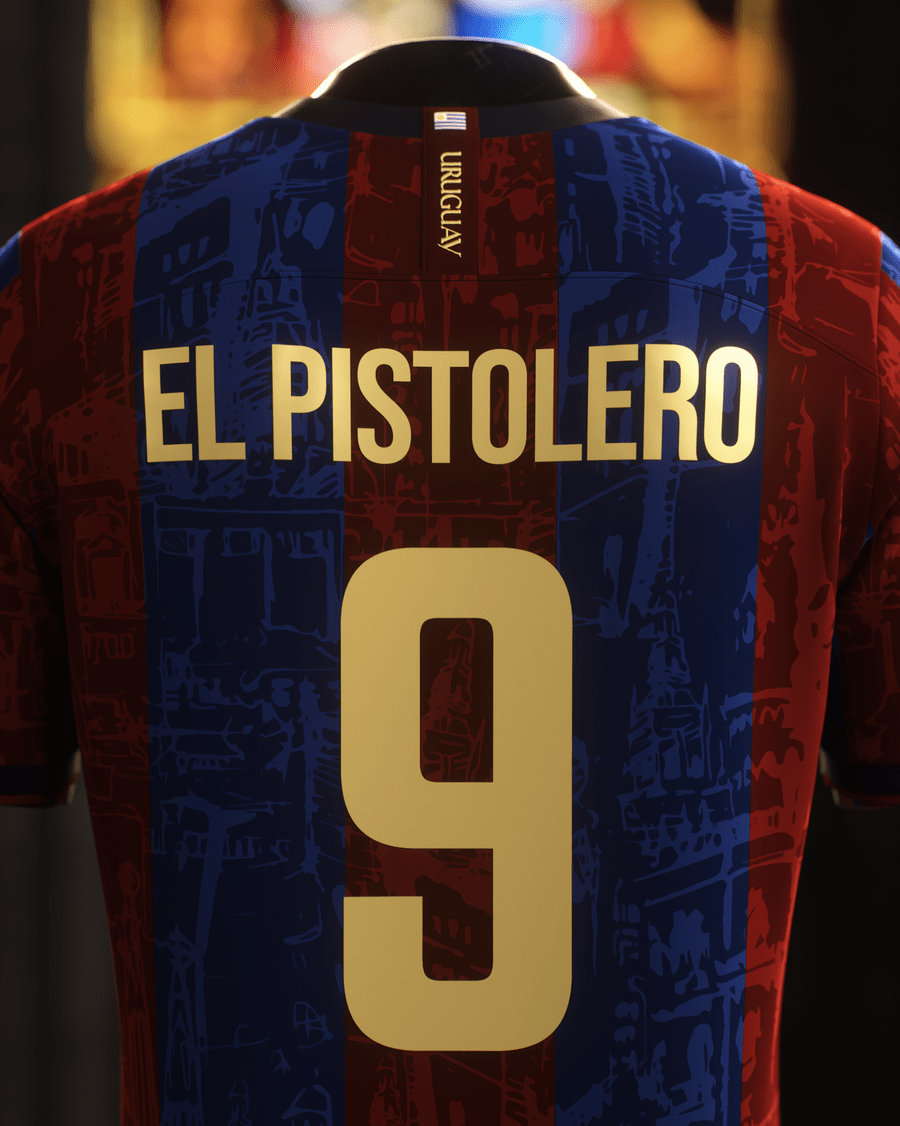 FC Barcelona "El Pistolero" Premium Kit - Premium Quality Jersey at FootballPrestige.com