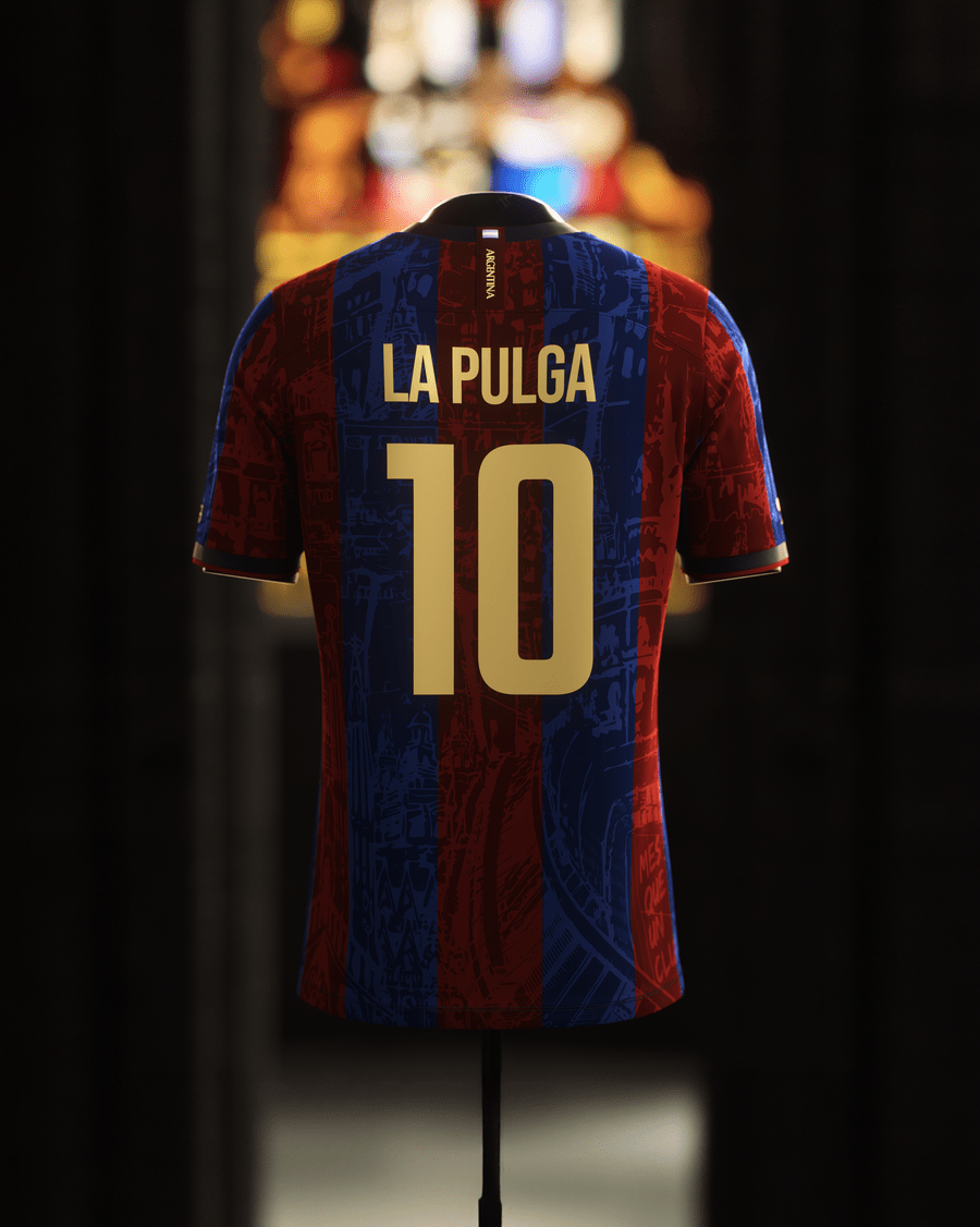 FC Barcelona "La Pulga" Premium Kit - Premium Quality Jersey at FootballPrestige.com