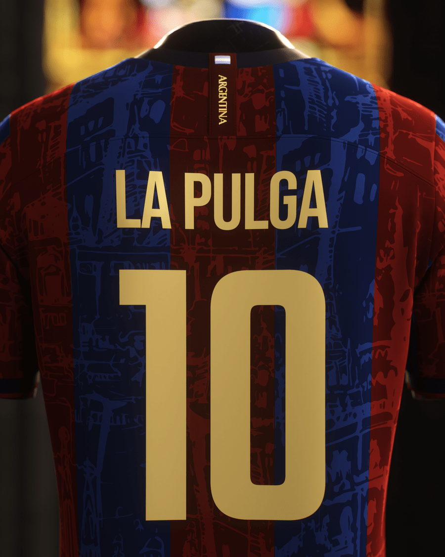 FC Barcelona "La Pulga" Premium Kit - Premium Quality Jersey at FootballPrestige.com