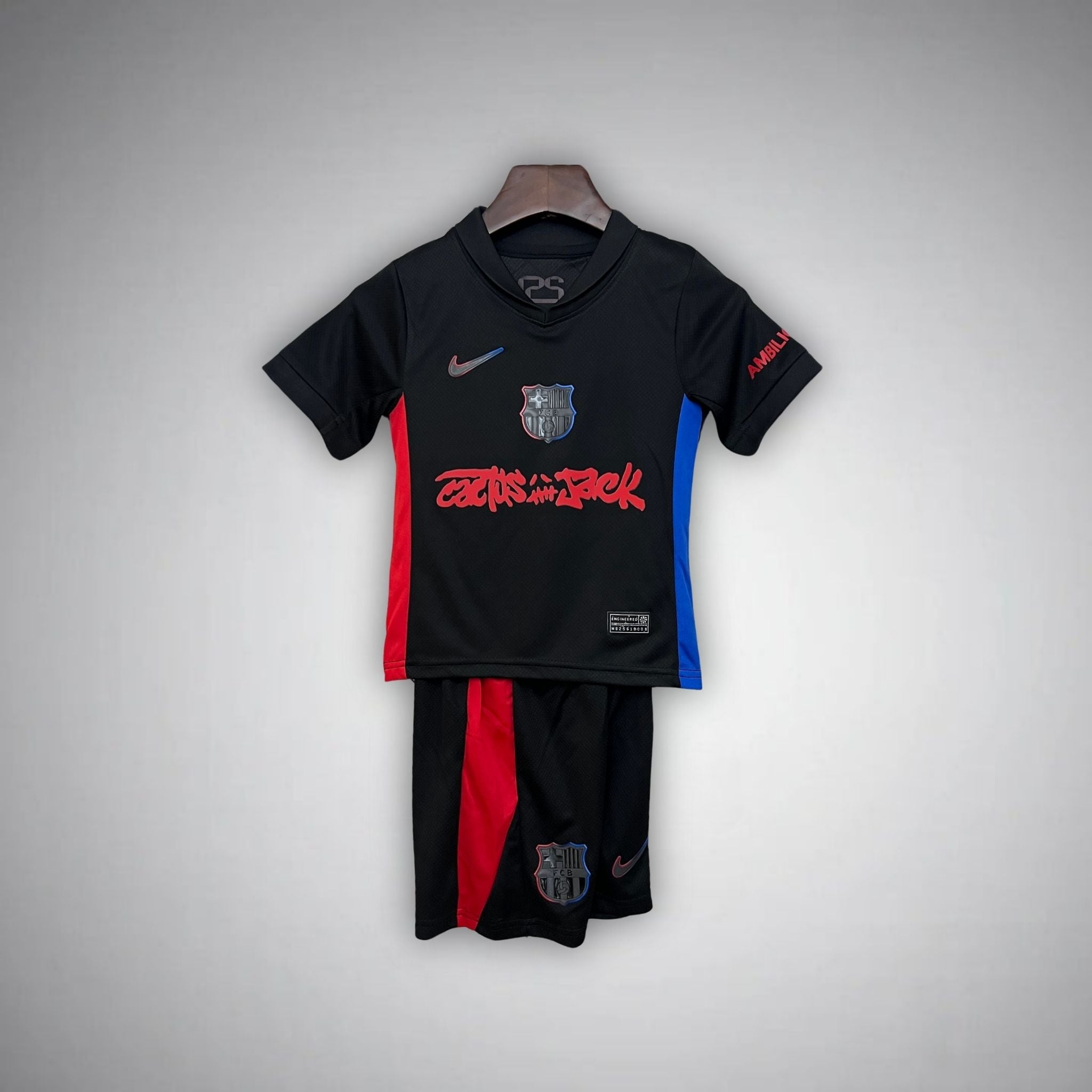 FC Barcelona x Cactus Jack Away Kids Size Kit - Premium Quality Jersey at FootballPrestige.com