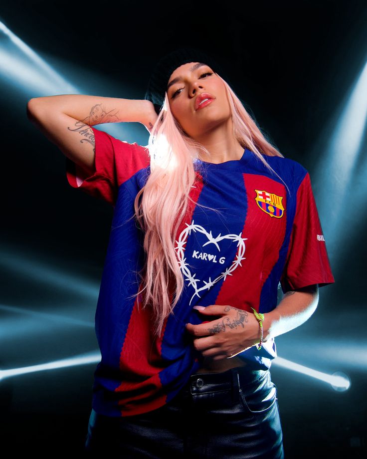 FC Barcelona x Karol G Limited Edition Home Kit - Premium Quality Jersey at FootballPrestige.com