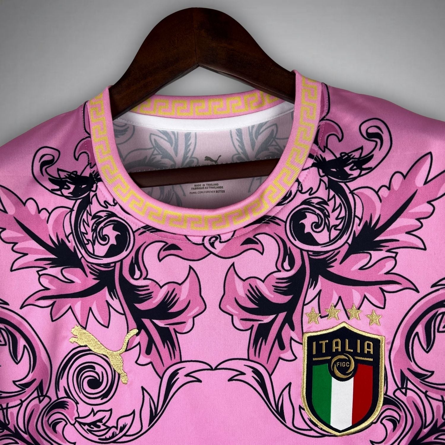 Italy "Versace" Premium Pink Kit - Premium Quality Jersey at FootballPrestige.com