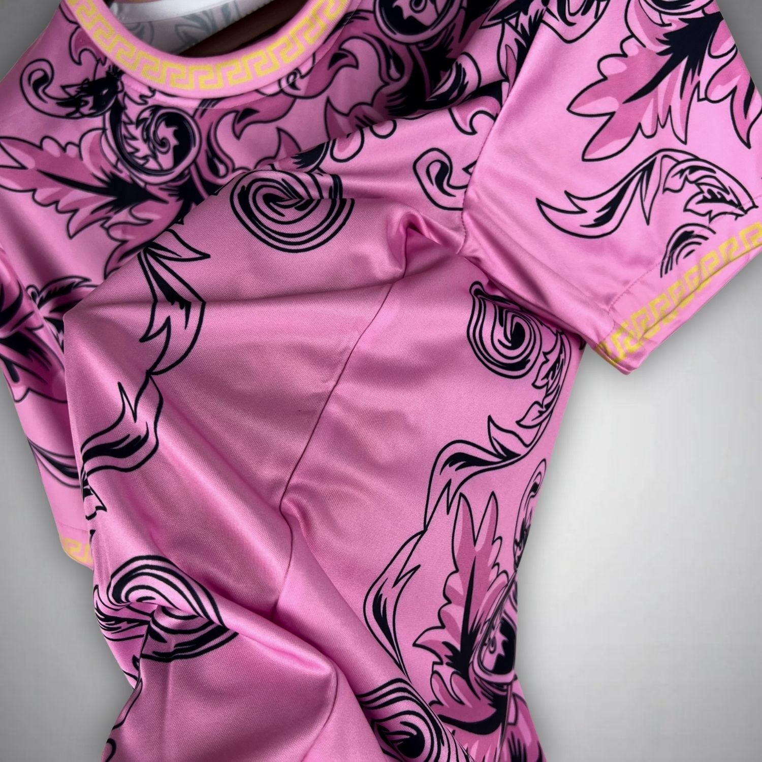 Italy "Versace" Premium Pink Kit - Premium Quality Jersey at FootballPrestige.com