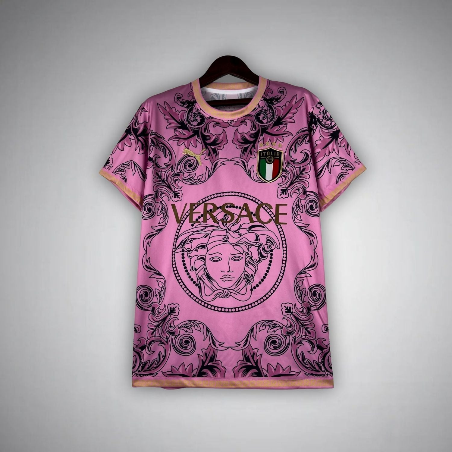 Italy "Versace" Premium Pink Kit - Premium Quality Jersey at FootballPrestige.com
