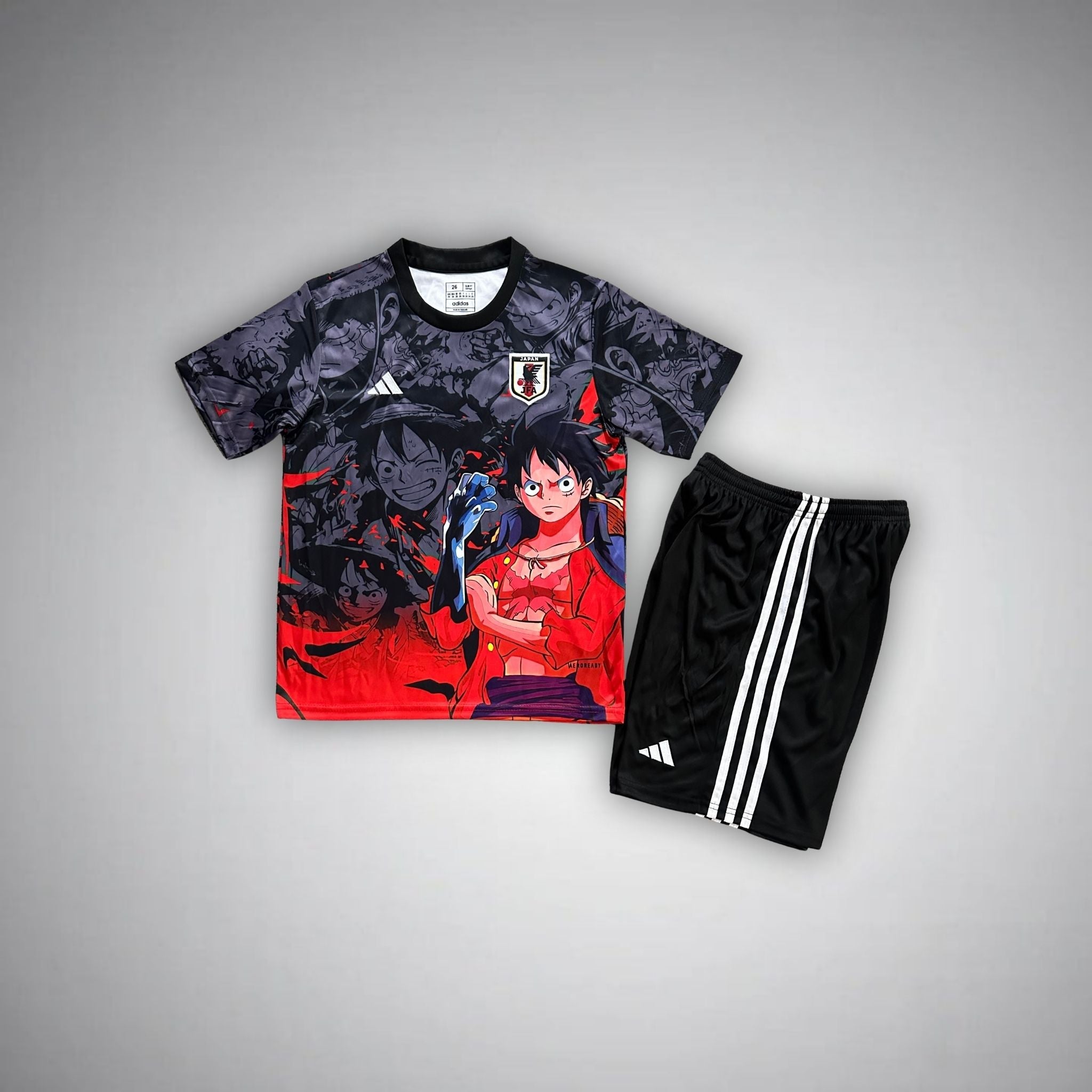 Japan "Straw Hat Luffy" Premium Kids Size Kit - Premium Quality Jersey at FootballPrestige.com