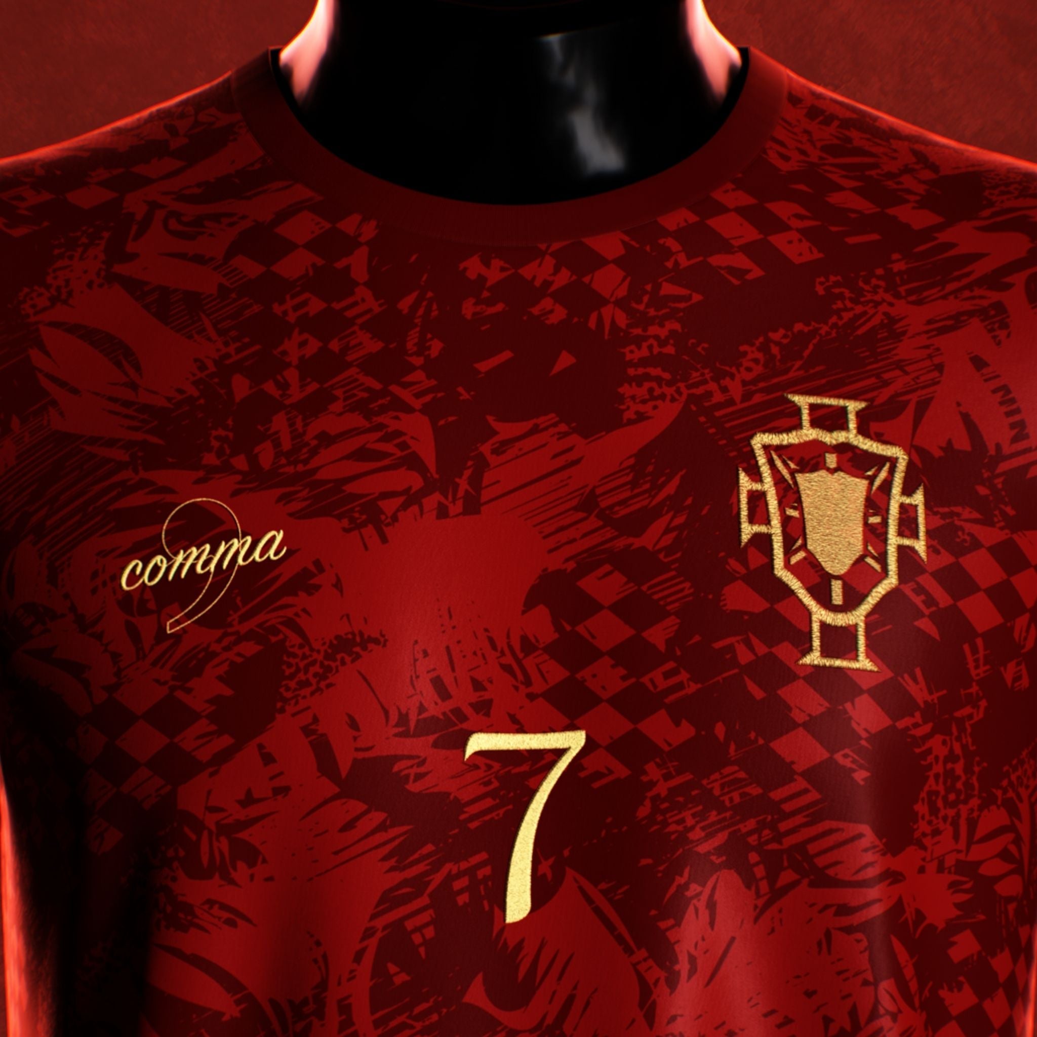 Portugal "The Siu" Premium Red Kit - Premium Quality Jersey at FootballPrestige.com
