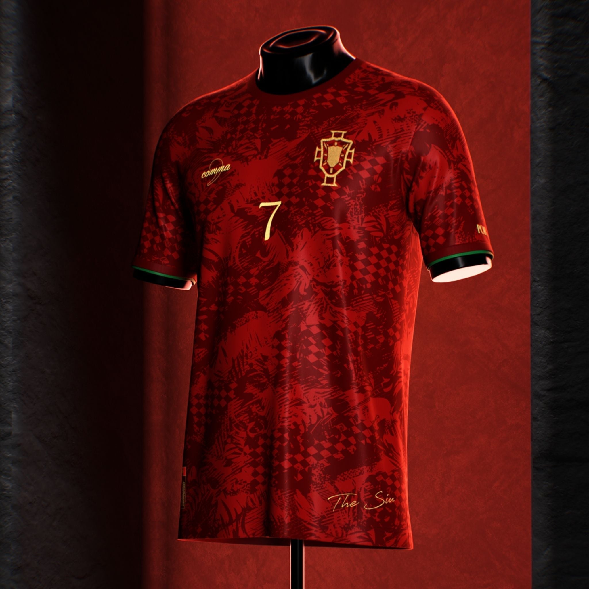 Portugal "The Siu" Premium Red Kit - Premium Quality Jersey at FootballPrestige.com