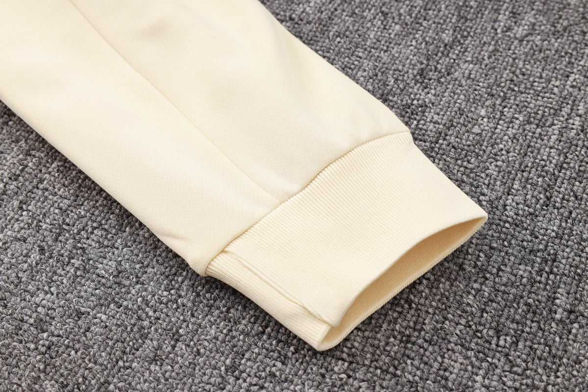 PSG Beige and Black Premium Tracksuit - Premium Quality Jersey at FootballPrestige.com