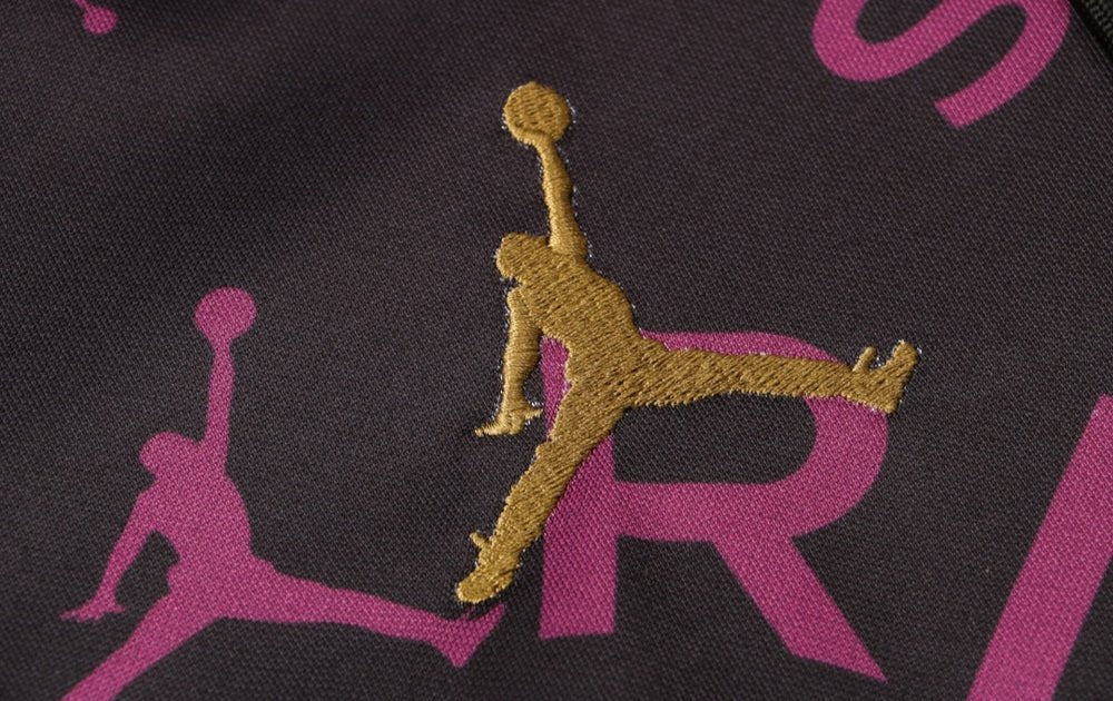 PSG Black and Purple x Gold Premium Tracksuit - Premium Quality Jersey at FootballPrestige.com