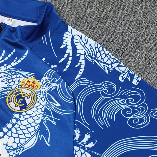 Real Madrid "Azure Serpent" Premium Kids Size Tracksuit - Premium Quality Jersey at FootballPrestige.com