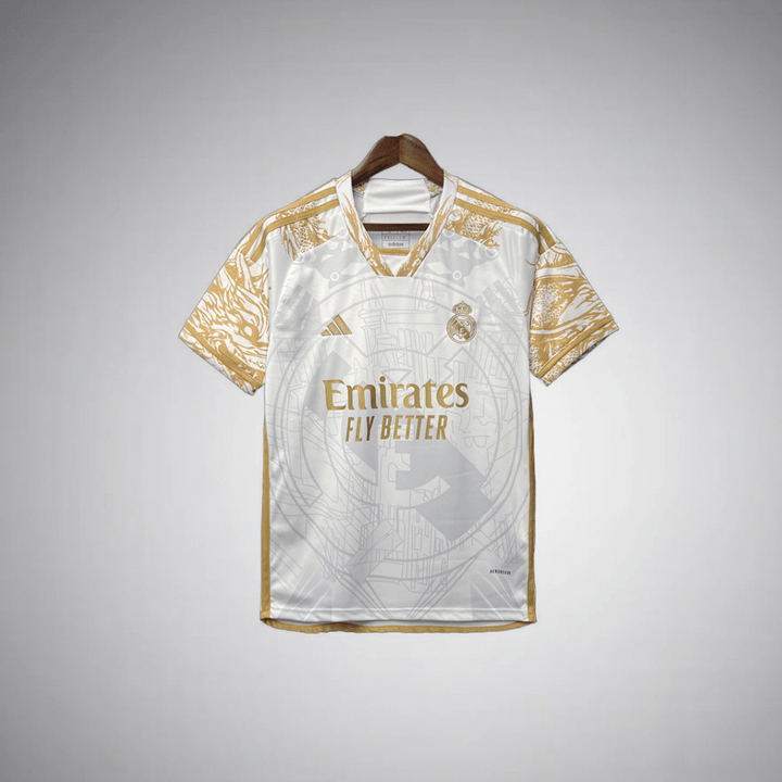 Real madrid jersey gold on sale