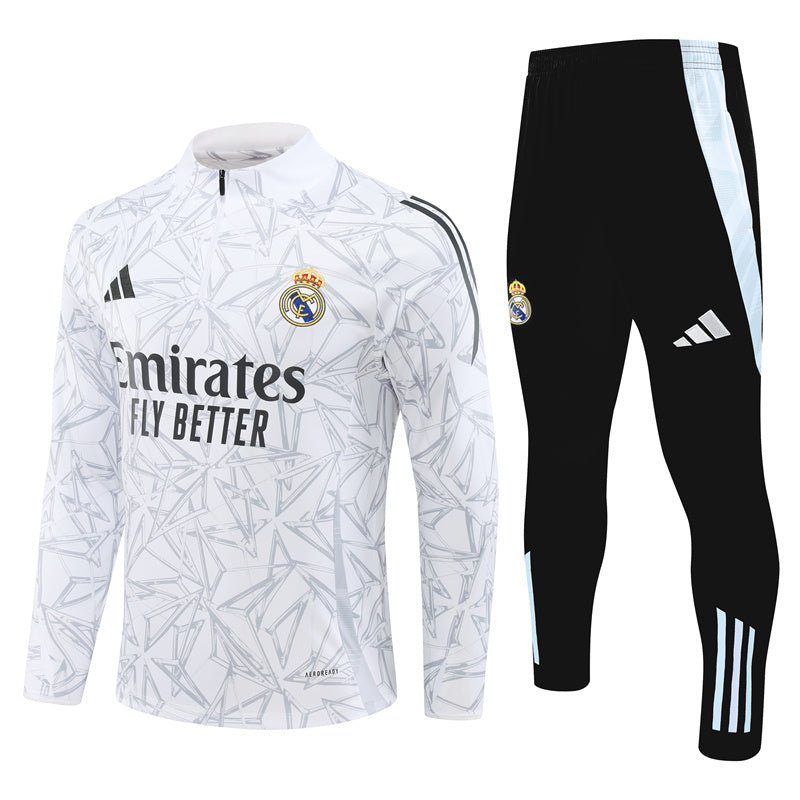 Real Madrid "White Armor" Premium Tracksuit - Premium Quality Jersey at FootballPrestige.com