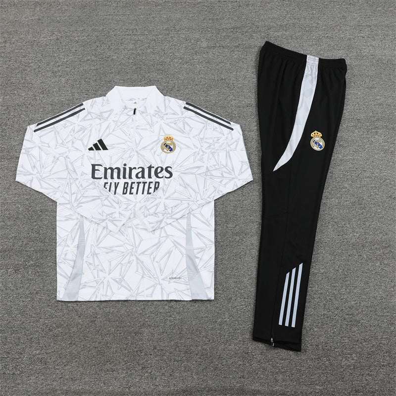 Real Madrid "White Armor" Premium Tracksuit - Premium Quality Jersey at FootballPrestige.com