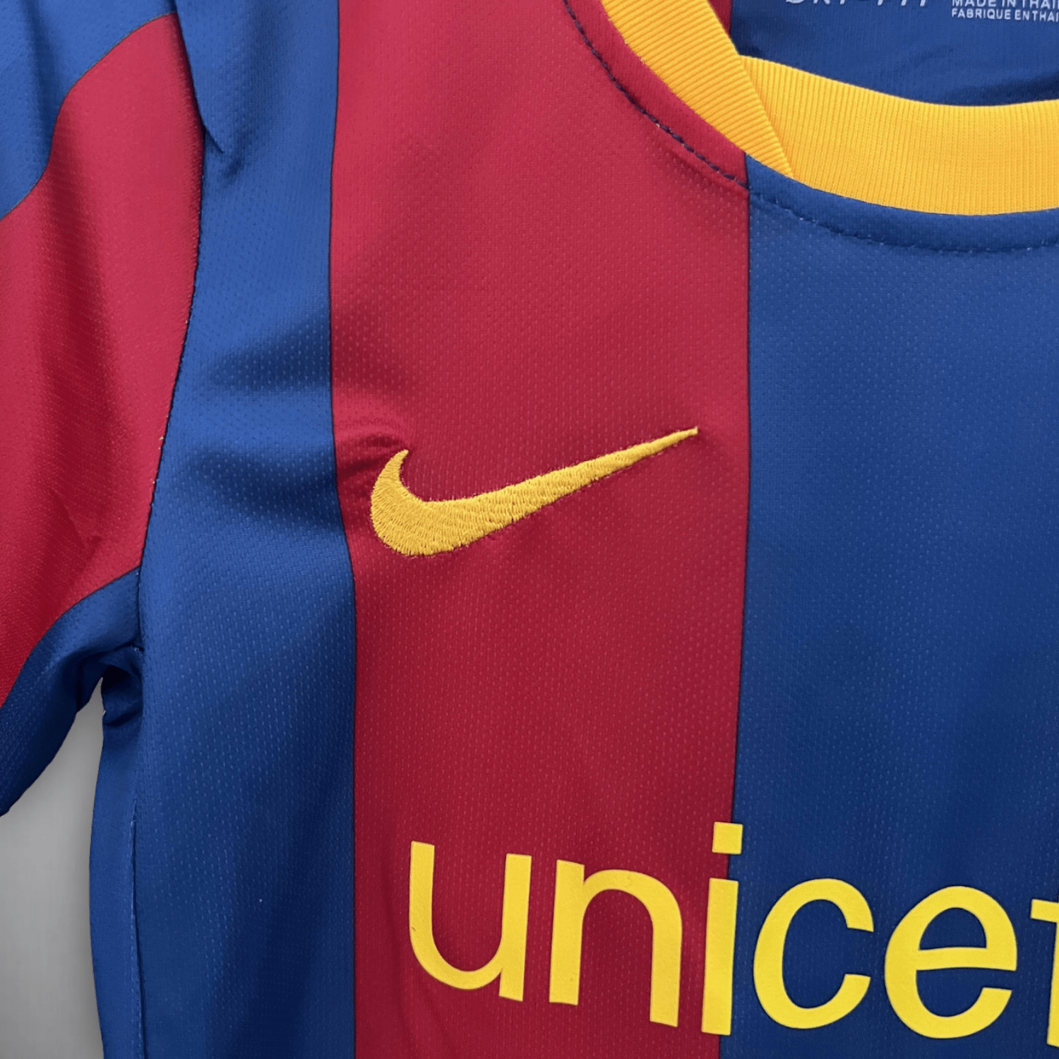 10/11 FC Barcelona Home Kids Size Kit - Premium Quality Jersey at FootballPrestige.com