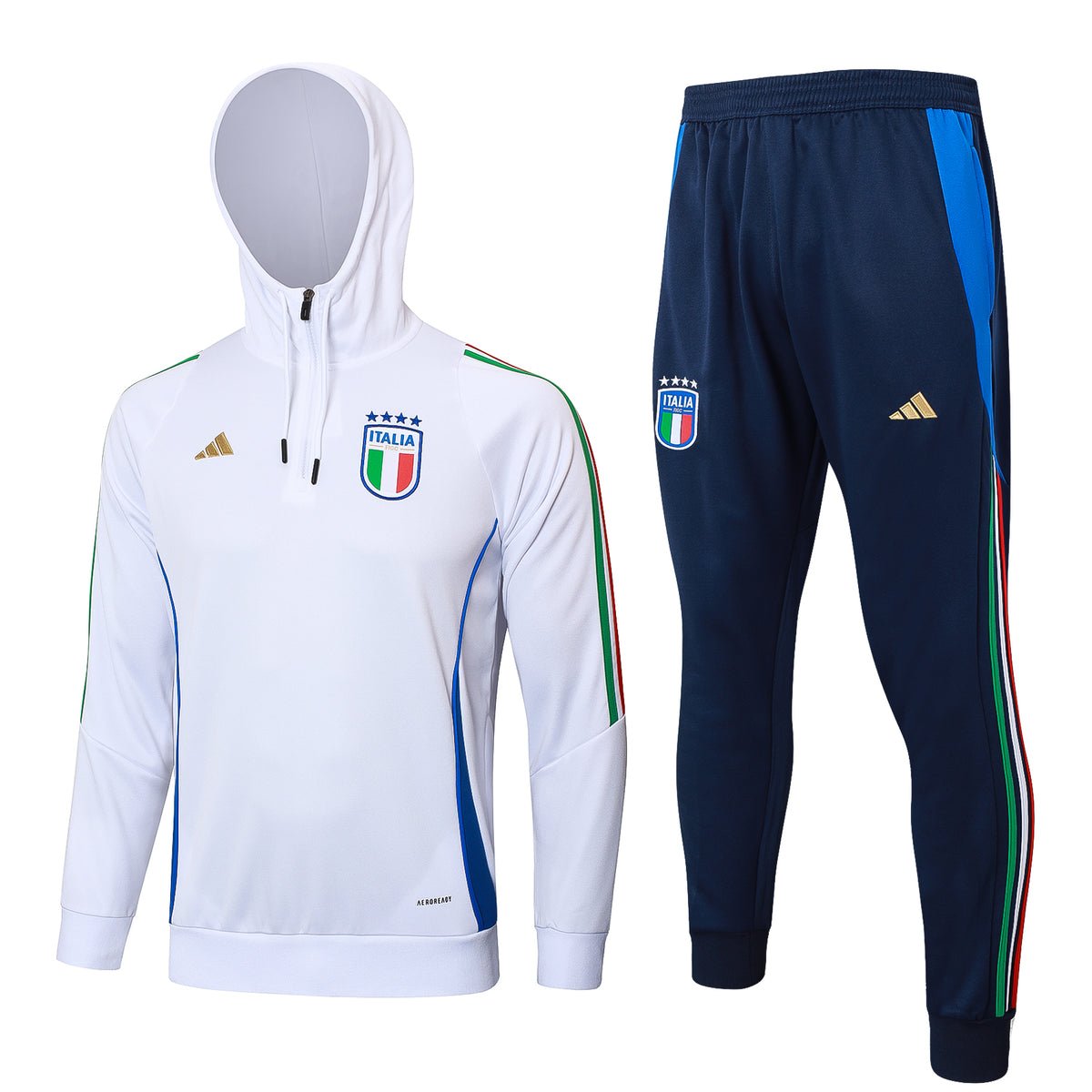 2024 Italy Blue and White Premium Tracksuit - Premium Quality Jersey at FootballPrestige.com