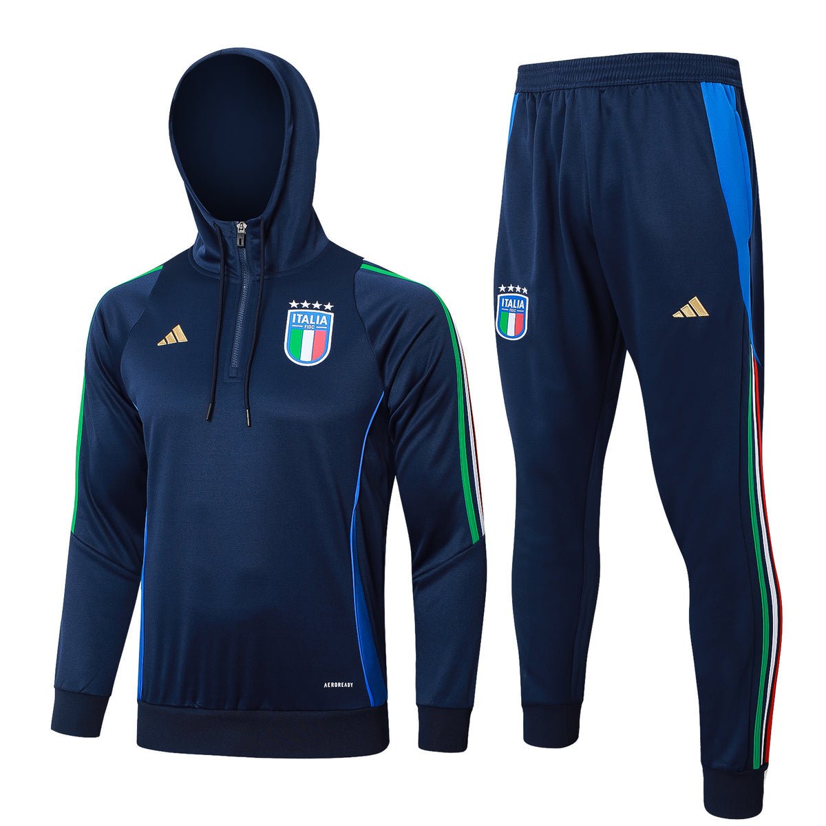 2024 Italy Dark Blue Premium Tracksuit - Premium Quality Jersey at FootballPrestige.com