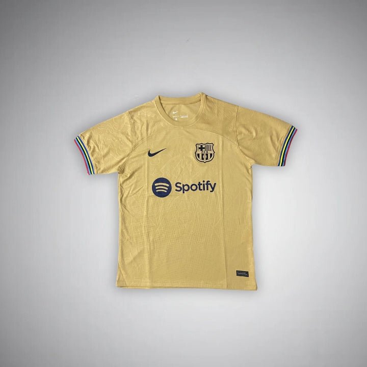 22/23 FC Barcelona Gold Premium Kit - Premium Quality Jersey at FootballPrestige.com