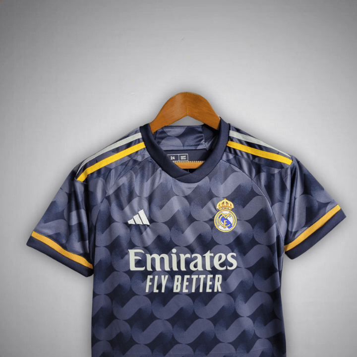 23/24 Real Madrid Away Premium Kids Size Kit - Premium Quality Jersey at FootballPrestige.com